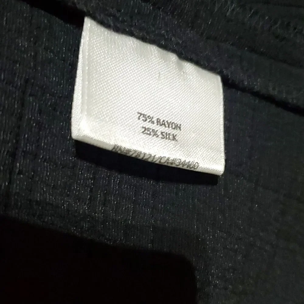 ‎EILEEN FISHER Black Open Front Jacket - Size Large